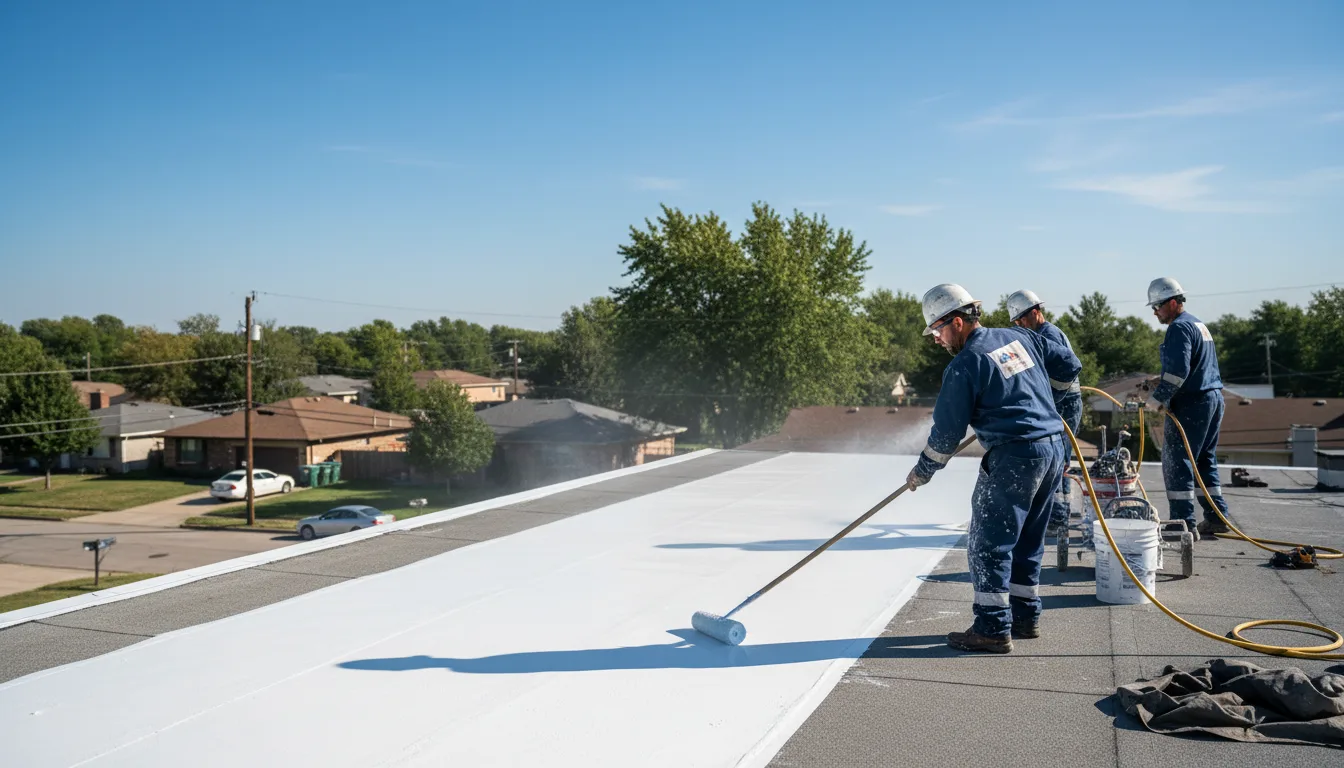 Commercial roof coating in Center Point, IA near me